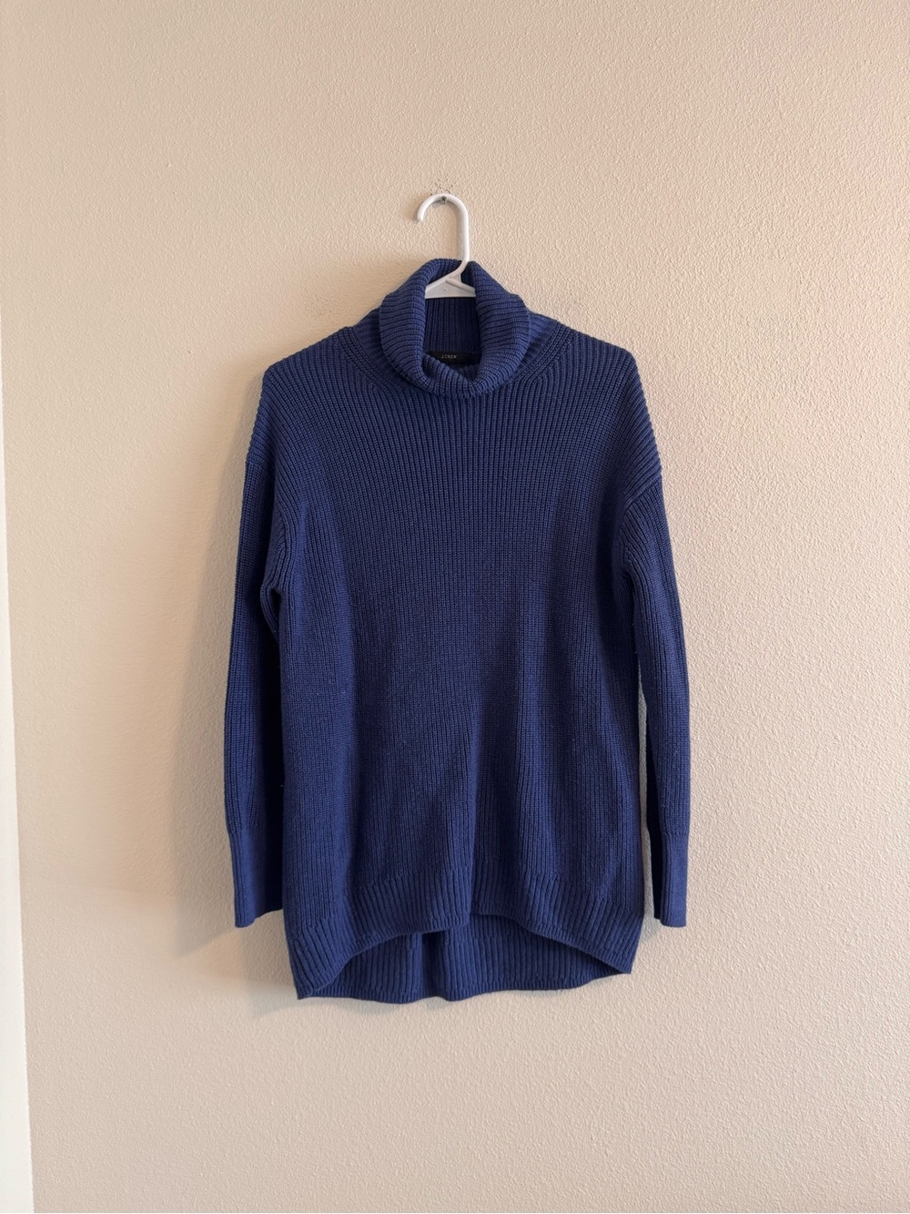 J crew Cozy Ribbed Navy Turtleneck Sweater